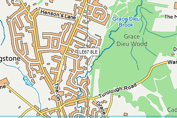 LE67 8LE map - OS VectorMap District (Ordnance Survey)