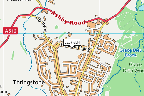 LE67 8LH map - OS VectorMap District (Ordnance Survey)