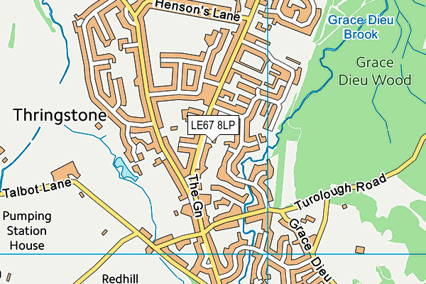 LE67 8LP map - OS VectorMap District (Ordnance Survey)