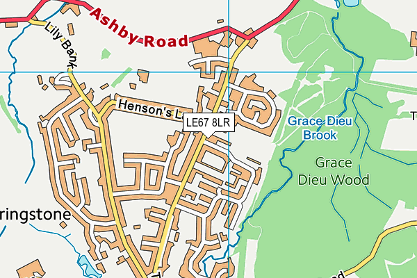 LE67 8LR map - OS VectorMap District (Ordnance Survey)