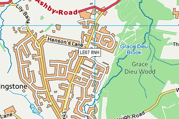Melrose Road Recreation Ground map (LE67 8NH) - OS VectorMap District (Ordnance Survey)