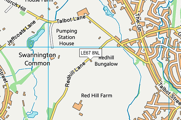 LE67 8NL map - OS VectorMap District (Ordnance Survey)