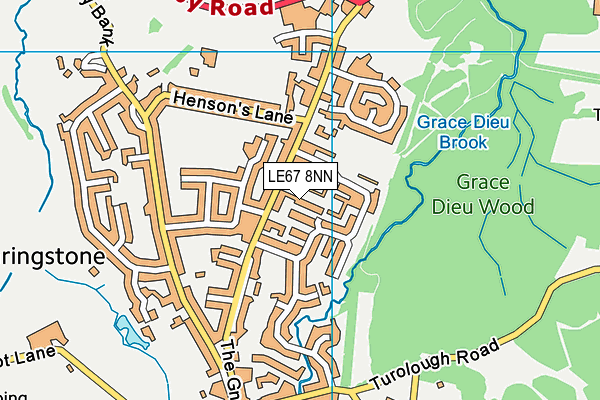 LE67 8NN map - OS VectorMap District (Ordnance Survey)