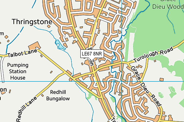 LE67 8NR map - OS VectorMap District (Ordnance Survey)