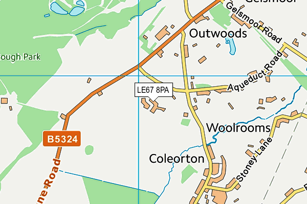 LE67 8PA map - OS VectorMap District (Ordnance Survey)