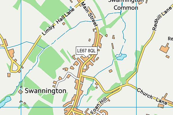 LE67 8QL map - OS VectorMap District (Ordnance Survey)