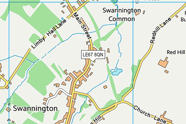 LE67 8QN map - OS VectorMap District (Ordnance Survey)