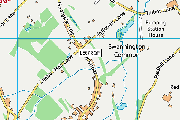 LE67 8QP map - OS VectorMap District (Ordnance Survey)