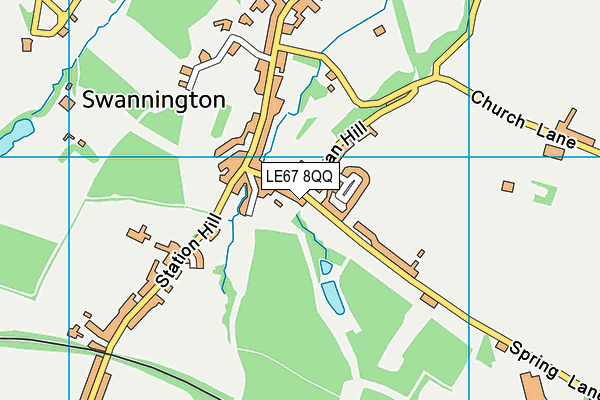 LE67 8QQ map - OS VectorMap District (Ordnance Survey)
