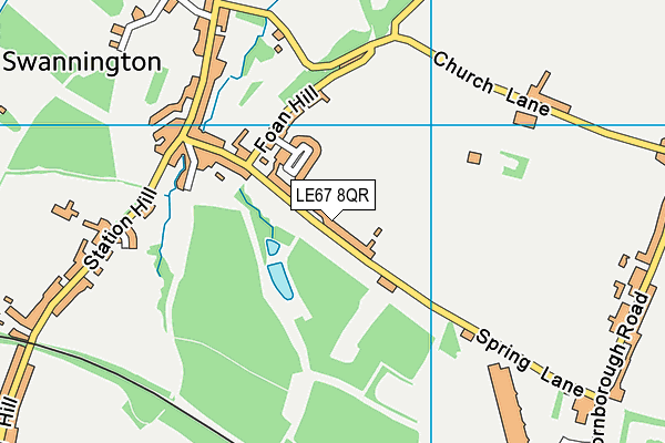 LE67 8QR map - OS VectorMap District (Ordnance Survey)