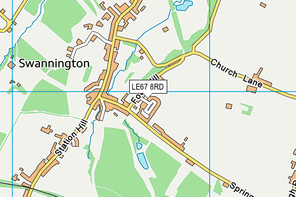 LE67 8RD map - OS VectorMap District (Ordnance Survey)