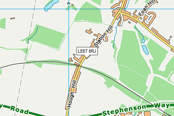 LE67 8RJ map - OS VectorMap District (Ordnance Survey)