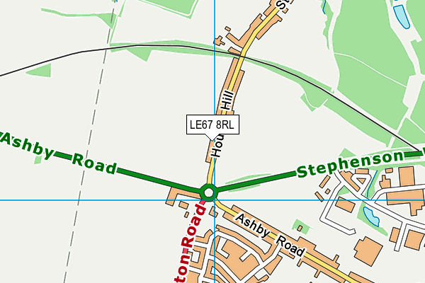 LE67 8RL map - OS VectorMap District (Ordnance Survey)