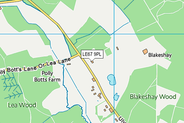 LE67 9PL map - OS VectorMap District (Ordnance Survey)