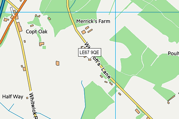 LE67 9QE map - OS VectorMap District (Ordnance Survey)