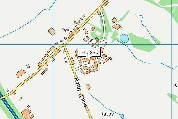 LE67 9RQ map - OS VectorMap District (Ordnance Survey)