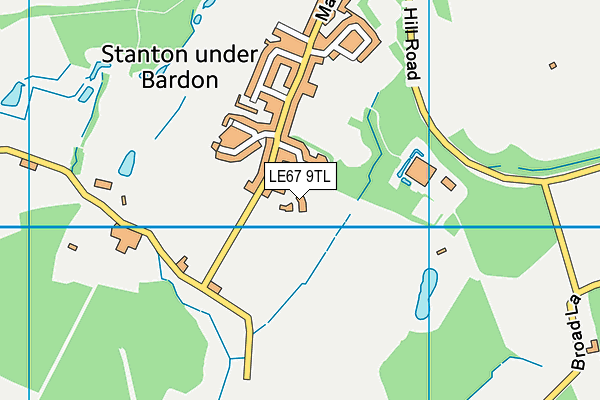 LE67 9TL map - OS VectorMap District (Ordnance Survey)