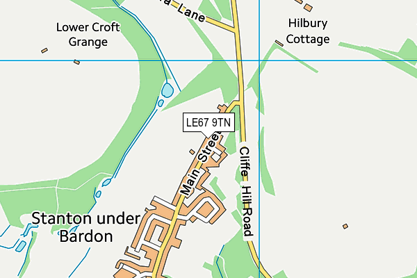 LE67 9TN map - OS VectorMap District (Ordnance Survey)