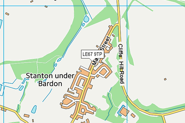 LE67 9TP map - OS VectorMap District (Ordnance Survey)