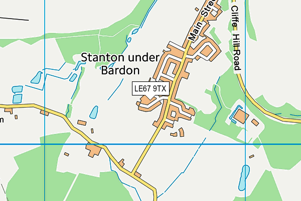 LE67 9TX map - OS VectorMap District (Ordnance Survey)