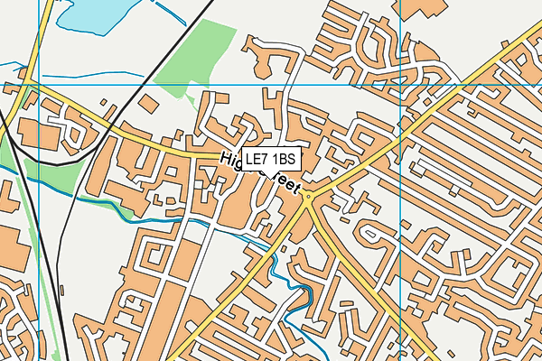 LE7 1BS map - OS VectorMap District (Ordnance Survey)
