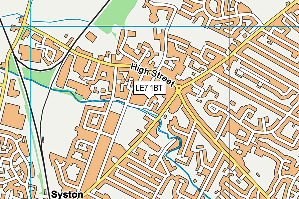 LE7 1BT map - OS VectorMap District (Ordnance Survey)