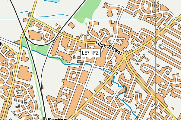 LE7 1FZ map - OS VectorMap District (Ordnance Survey)