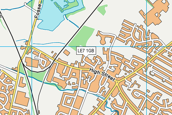 LE7 1GB map - OS VectorMap District (Ordnance Survey)