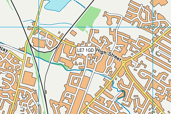 LE7 1GD map - OS VectorMap District (Ordnance Survey)