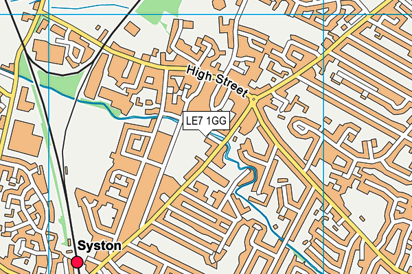 LE7 1GG map - OS VectorMap District (Ordnance Survey)