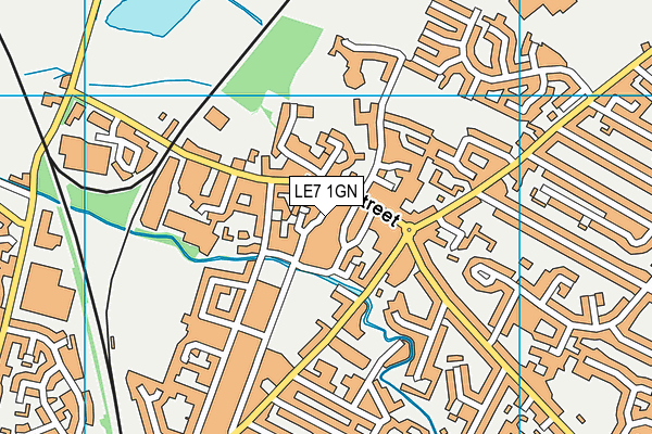LE7 1GN map - OS VectorMap District (Ordnance Survey)