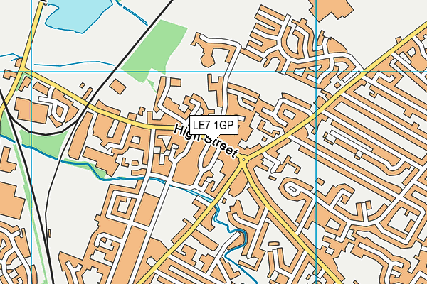 LE7 1GP map - OS VectorMap District (Ordnance Survey)