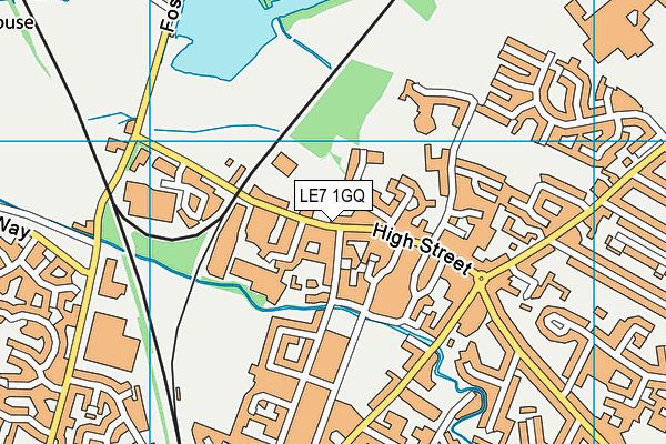 LE7 1GQ map - OS VectorMap District (Ordnance Survey)