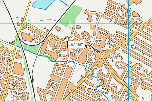 LE7 1GY map - OS VectorMap District (Ordnance Survey)