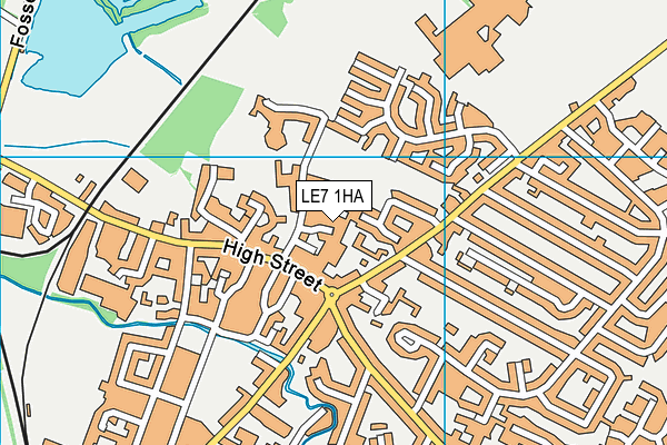 LE7 1HA map - OS VectorMap District (Ordnance Survey)