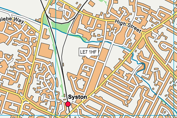 LE7 1HF map - OS VectorMap District (Ordnance Survey)