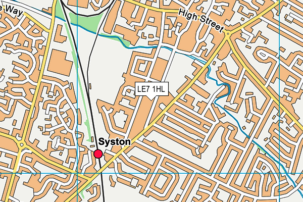 LE7 1HL map - OS VectorMap District (Ordnance Survey)