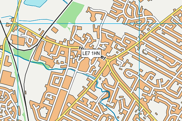 LE7 1HN map - OS VectorMap District (Ordnance Survey)