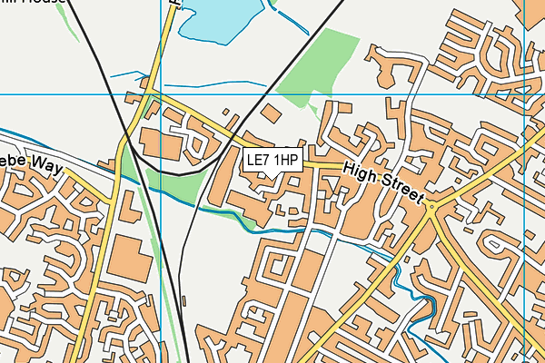 LE7 1HP map - OS VectorMap District (Ordnance Survey)
