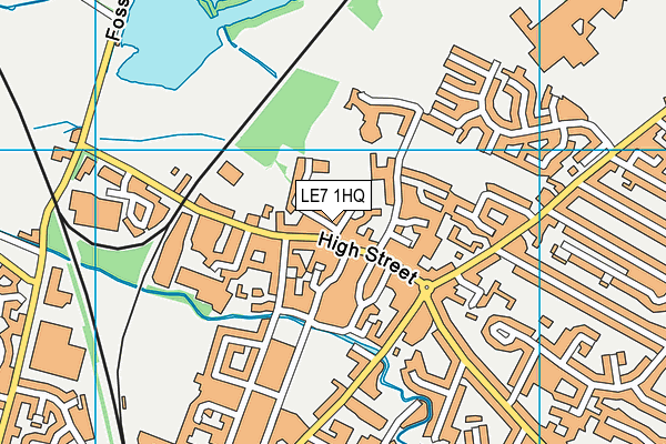LE7 1HQ map - OS VectorMap District (Ordnance Survey)