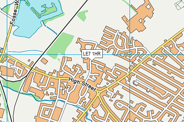 LE7 1HR map - OS VectorMap District (Ordnance Survey)