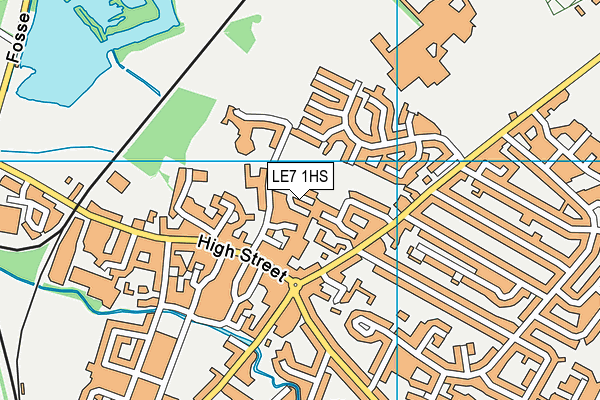 LE7 1HS map - OS VectorMap District (Ordnance Survey)