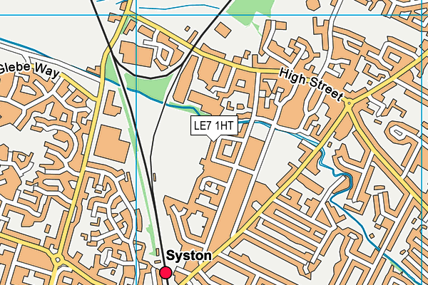 LE7 1HT map - OS VectorMap District (Ordnance Survey)