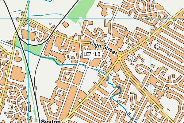 LE7 1LB map - OS VectorMap District (Ordnance Survey)