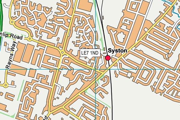 LE7 1ND map - OS VectorMap District (Ordnance Survey)