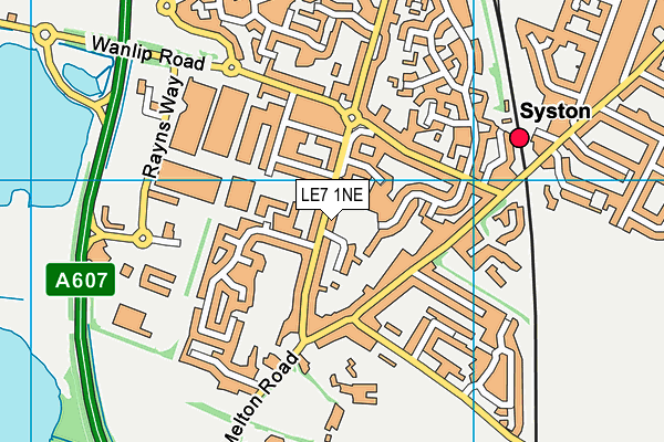 Fosse Fitness map (LE7 1NE) - OS VectorMap District (Ordnance Survey)