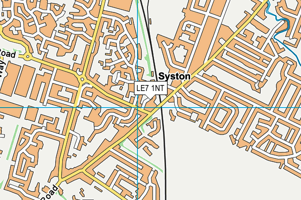 LE7 1NT map - OS VectorMap District (Ordnance Survey)