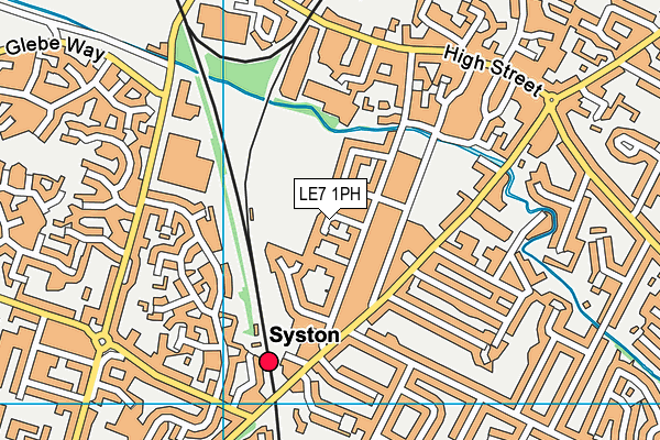 LE7 1PH map - OS VectorMap District (Ordnance Survey)