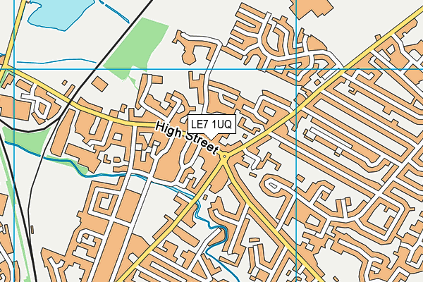 LE7 1UQ map - OS VectorMap District (Ordnance Survey)