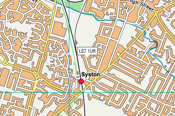 LE7 1UR map - OS VectorMap District (Ordnance Survey)